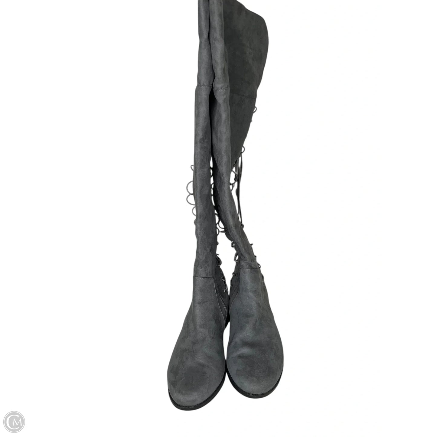 Boots Knee Flats By Torrid In Grey, Size: 12