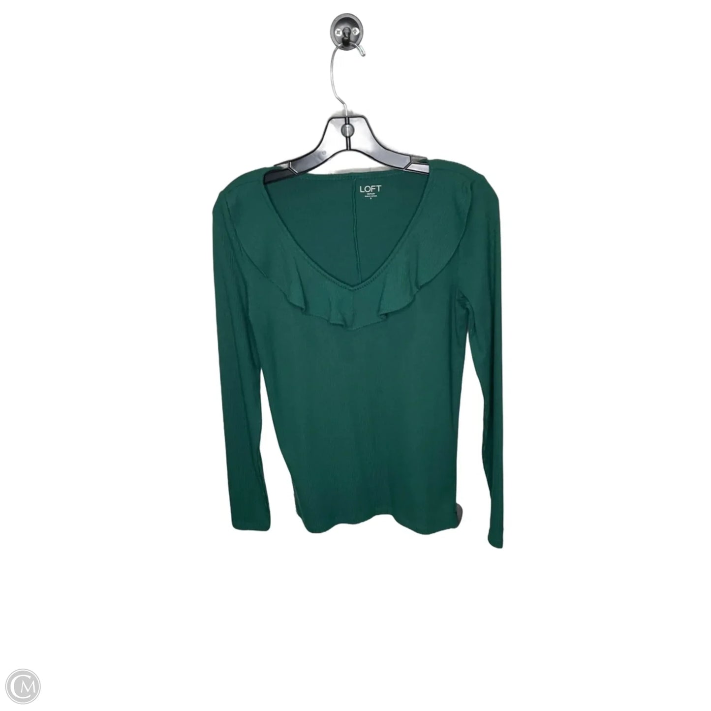 Top Long Sleeve By Loft In Green, Size: S