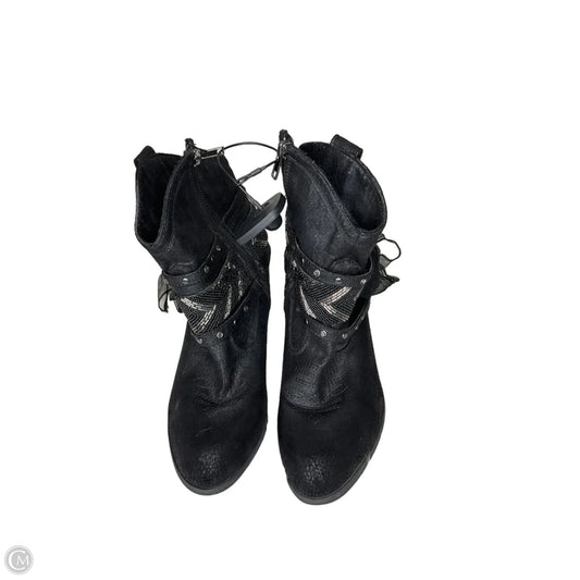 Boots Ankle Heels By Not Rated In Black, Size: 9.5