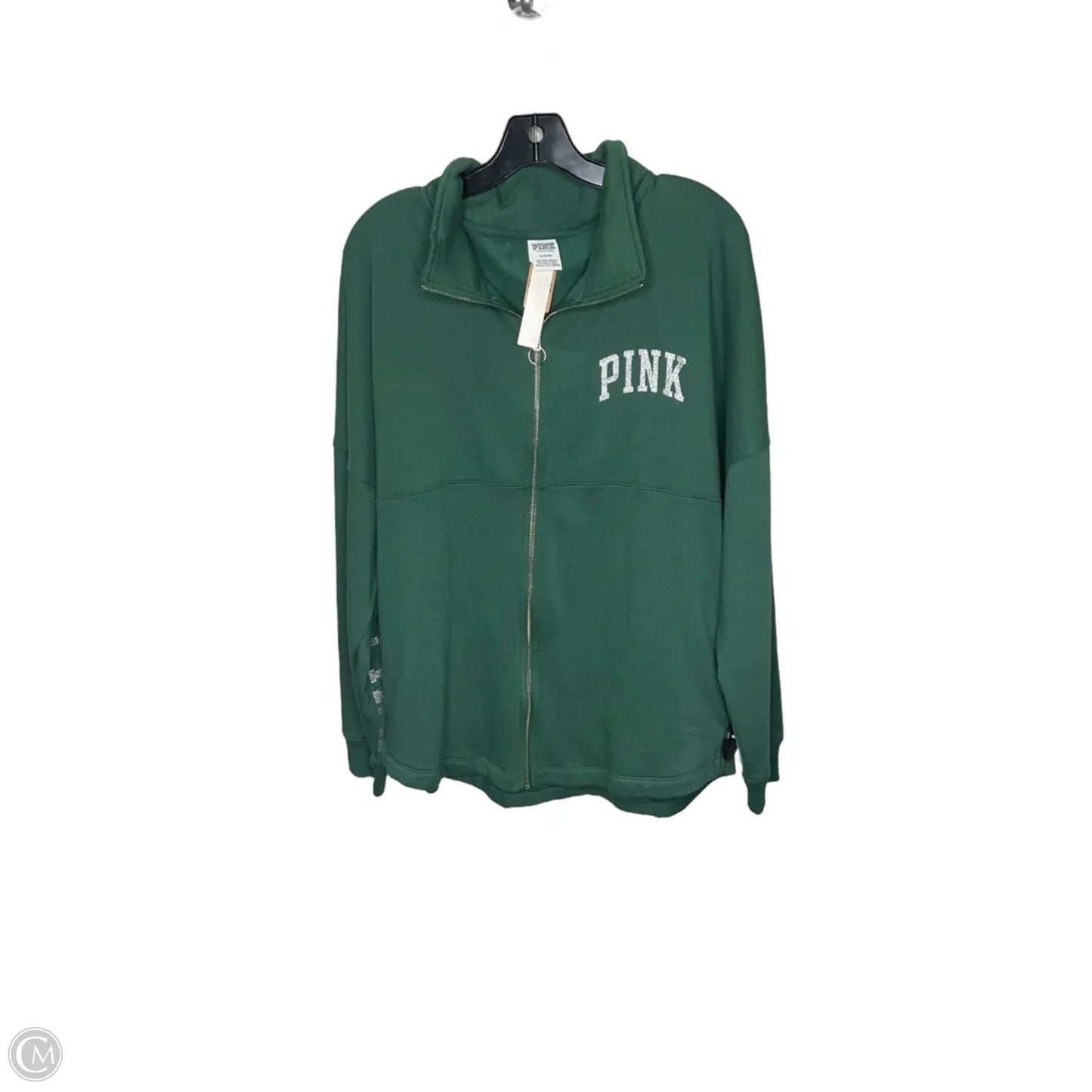Jacket Fleece By Pink In Green, Size: M