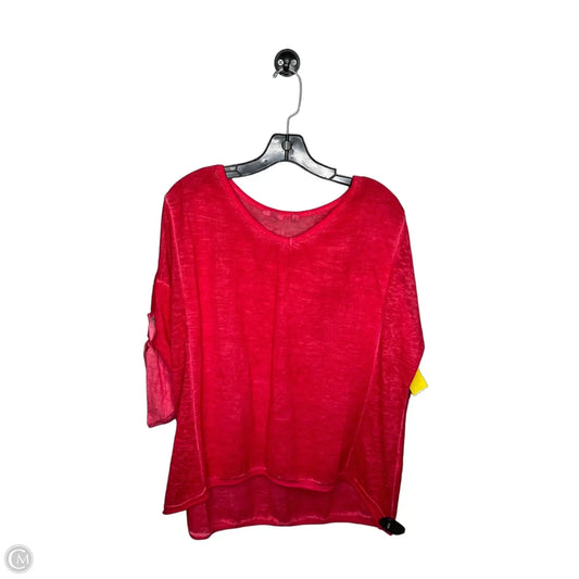Top Long Sleeve By Kaktus In Red, Size: Xl