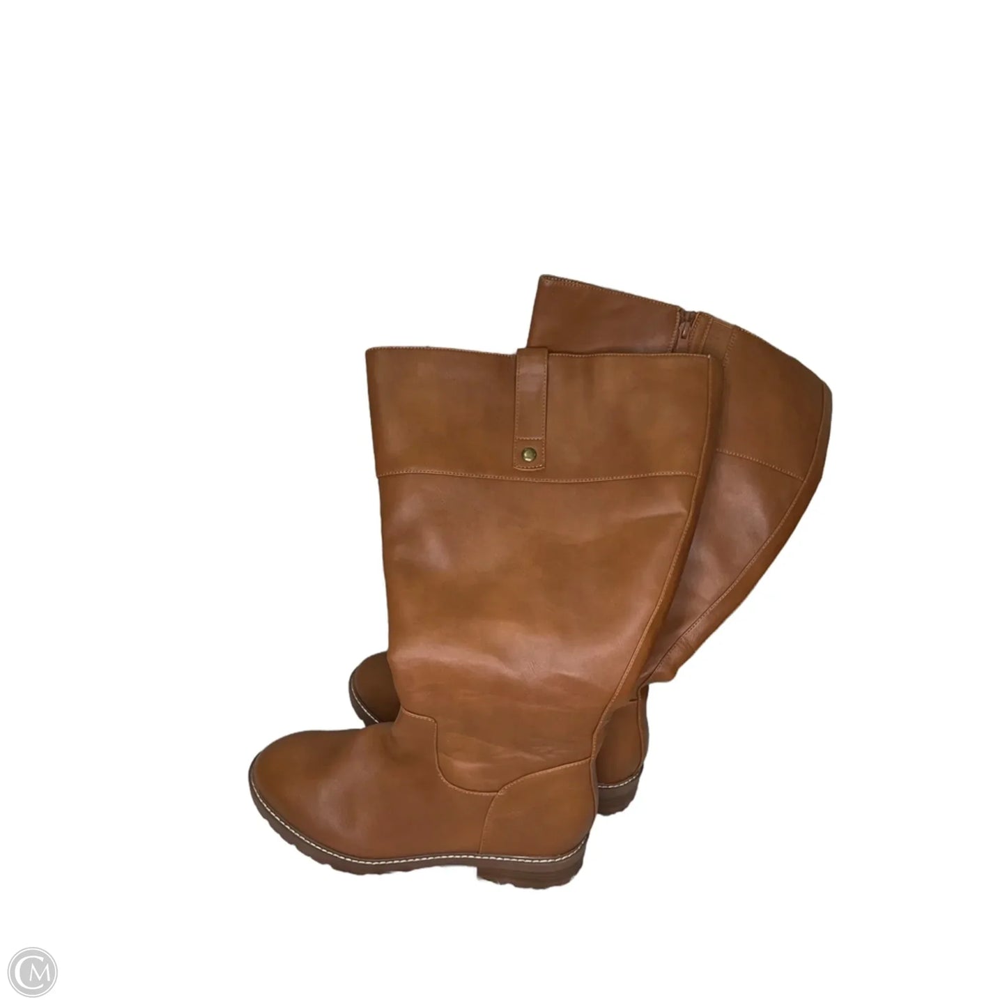 Boots Knee Flats By Torrid In Brown, Size: 10.5