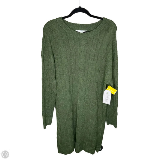Dress Casual Midi By Time And Tru In Green, Size: Xl