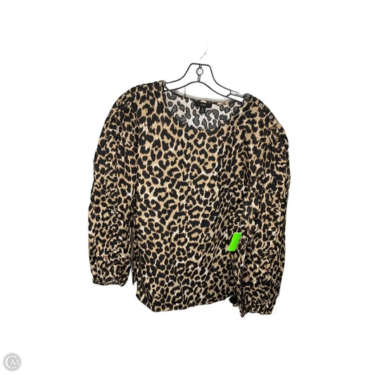 Top Long Sleeve By J. Crew In Animal Print, Size: 3x