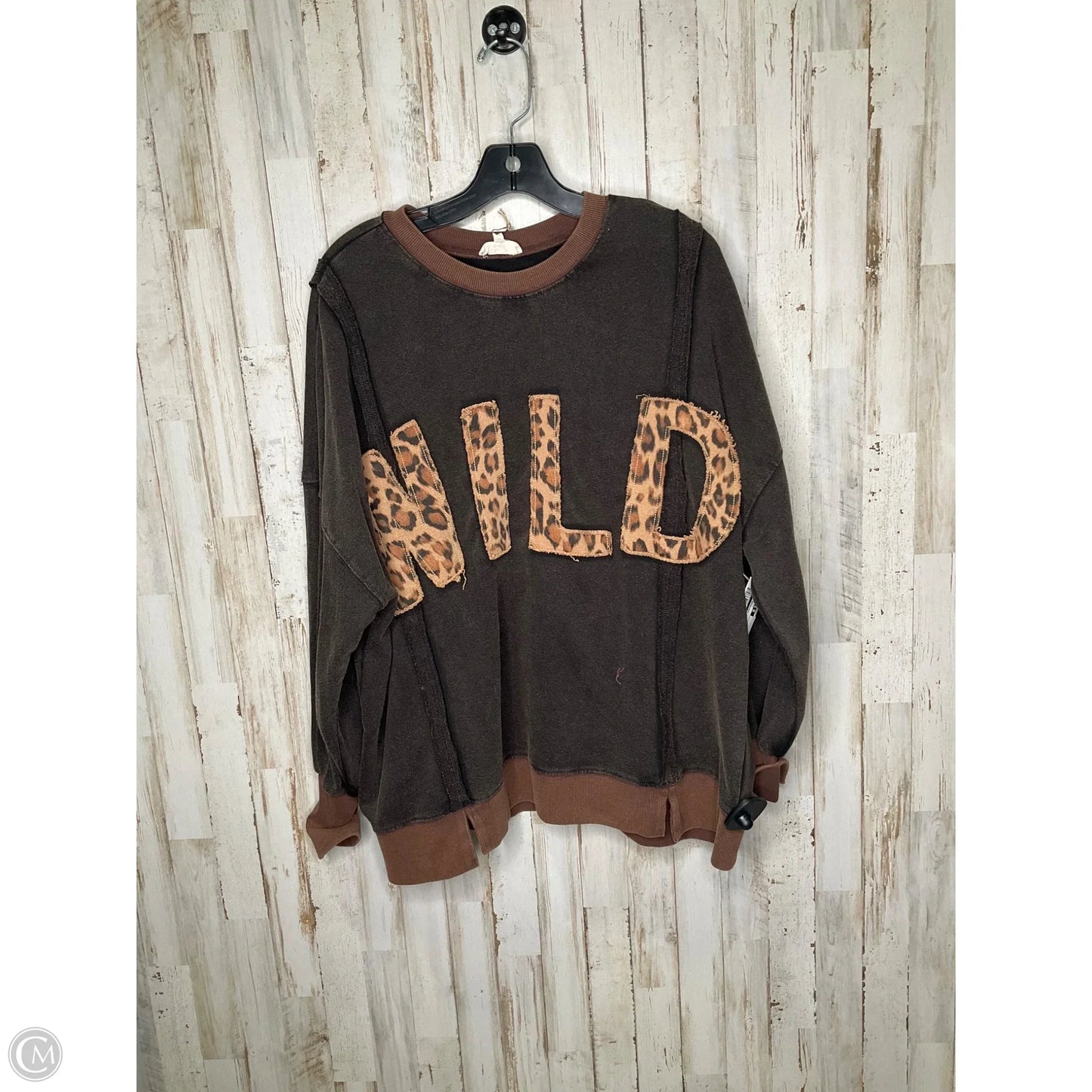 Sweatshirt Crewneck By Easel In Brown, Size: S