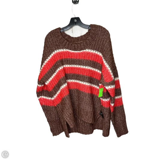 Sweater By Aerie In Brown & Red, Size: L