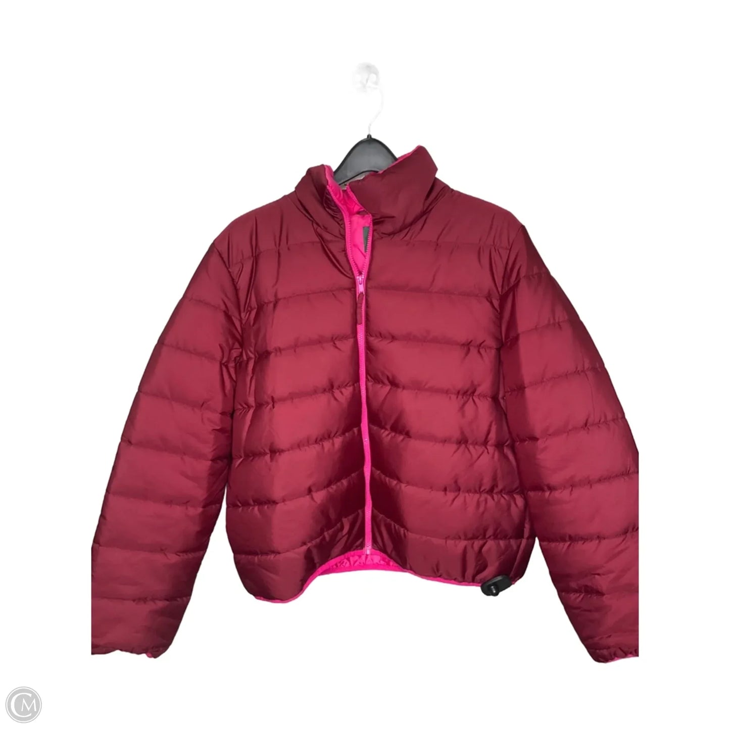 Jacket Puffer & Quilted By Wild Fable In Maroon, Size: L