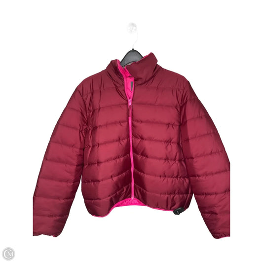 Jacket Puffer & Quilted By Wild Fable In Maroon, Size: L