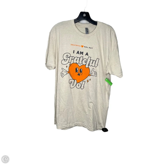 Top Short Sleeve By Next Level In Cream, Size: L