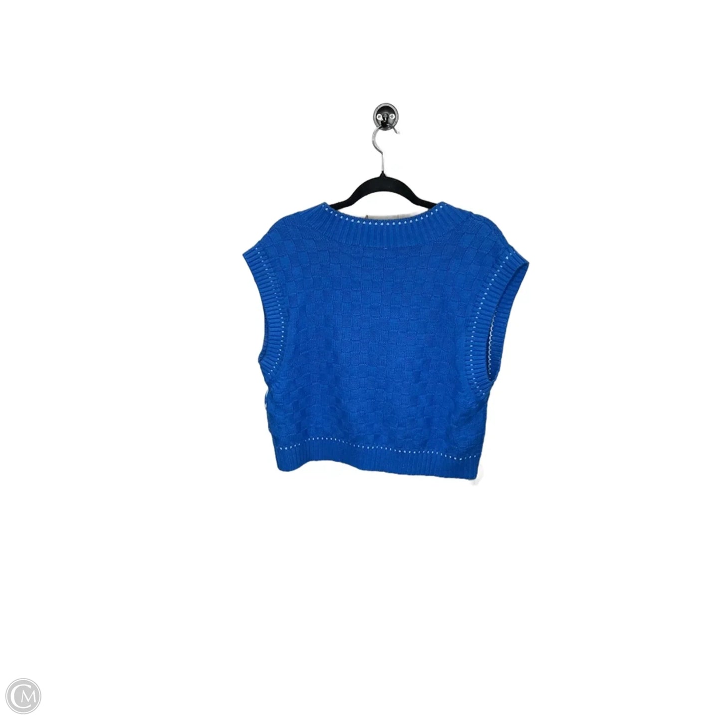 Vest Sweater By Day + Moon In Blue, Size: L