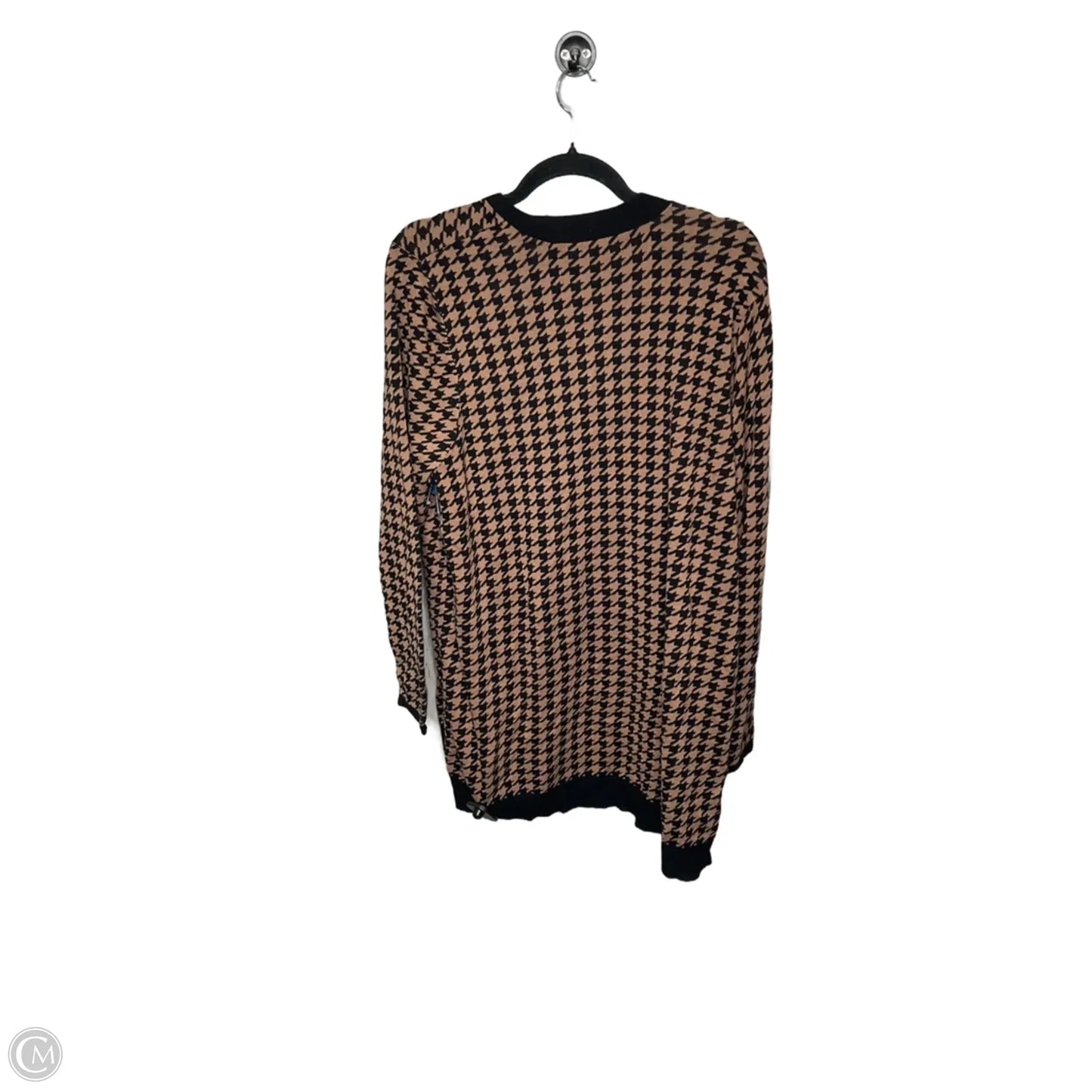 Cardigan By Croft And Barrow In Black & Brown, Size: 2x