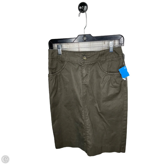 Skirt Midi By Banana Republic In Green, Size: 0