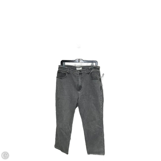 Jeans Straight By Abercrombie And Fitch In Grey, Size: 12