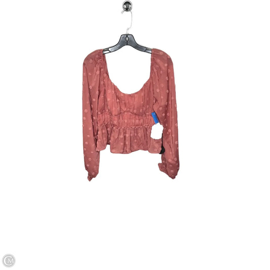 Top Long Sleeve By Altard State In Pink, Size: Xl