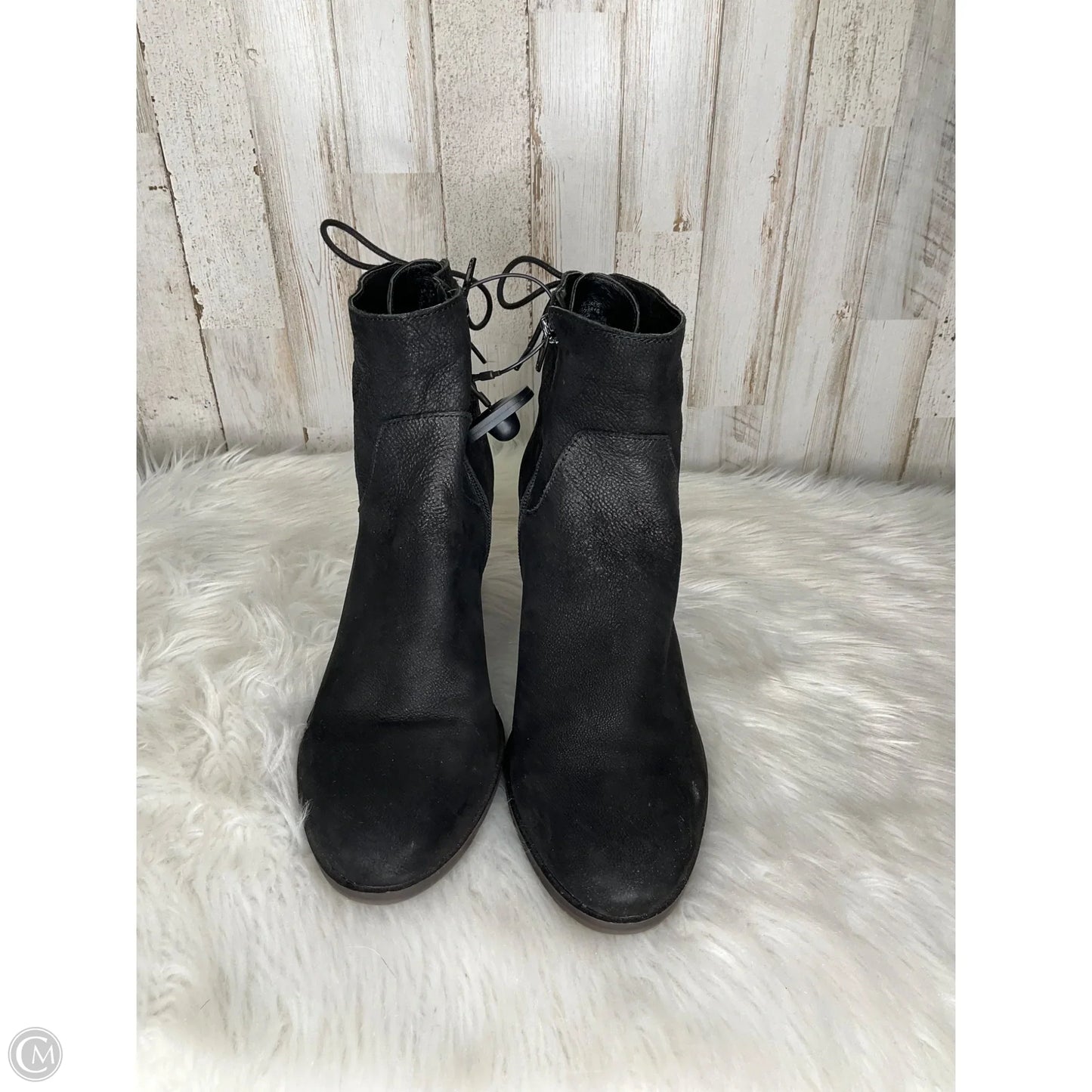 Boots Ankle Heels By Lucky Brand In Black, Size: 9.5