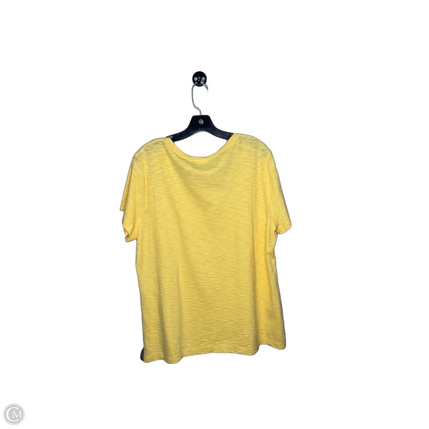 Top Short Sleeve By Chicos In Yellow, Size: Xl