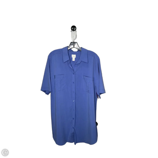 Top Short Sleeve By Chicos In Blue, Size: Xl