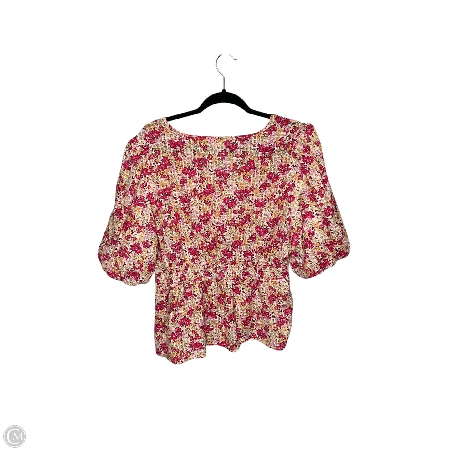 Top Short Sleeve By Time And Tru In Floral Print, Size: 3x