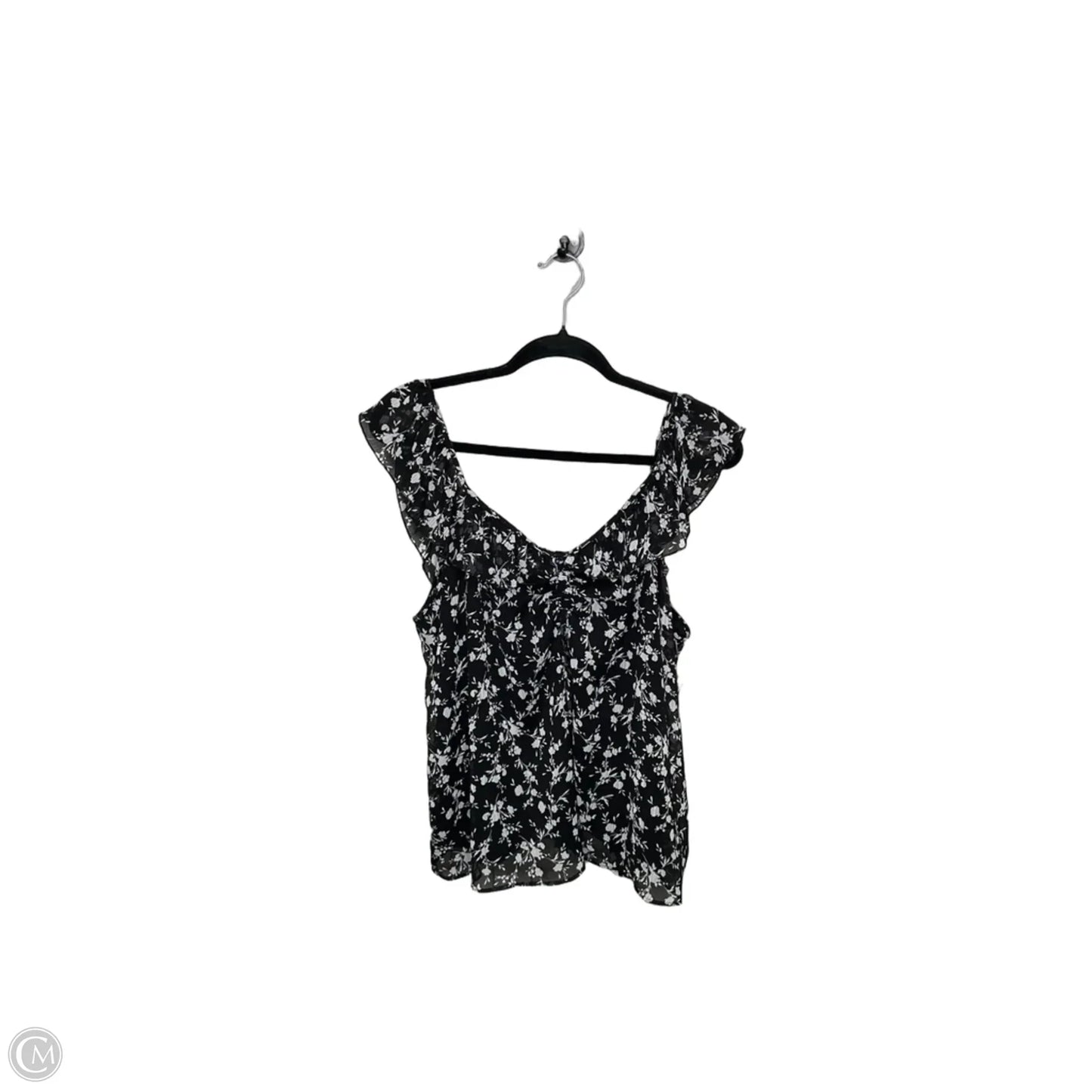 Top Sleeveless By Cato In Black, Size: Xl