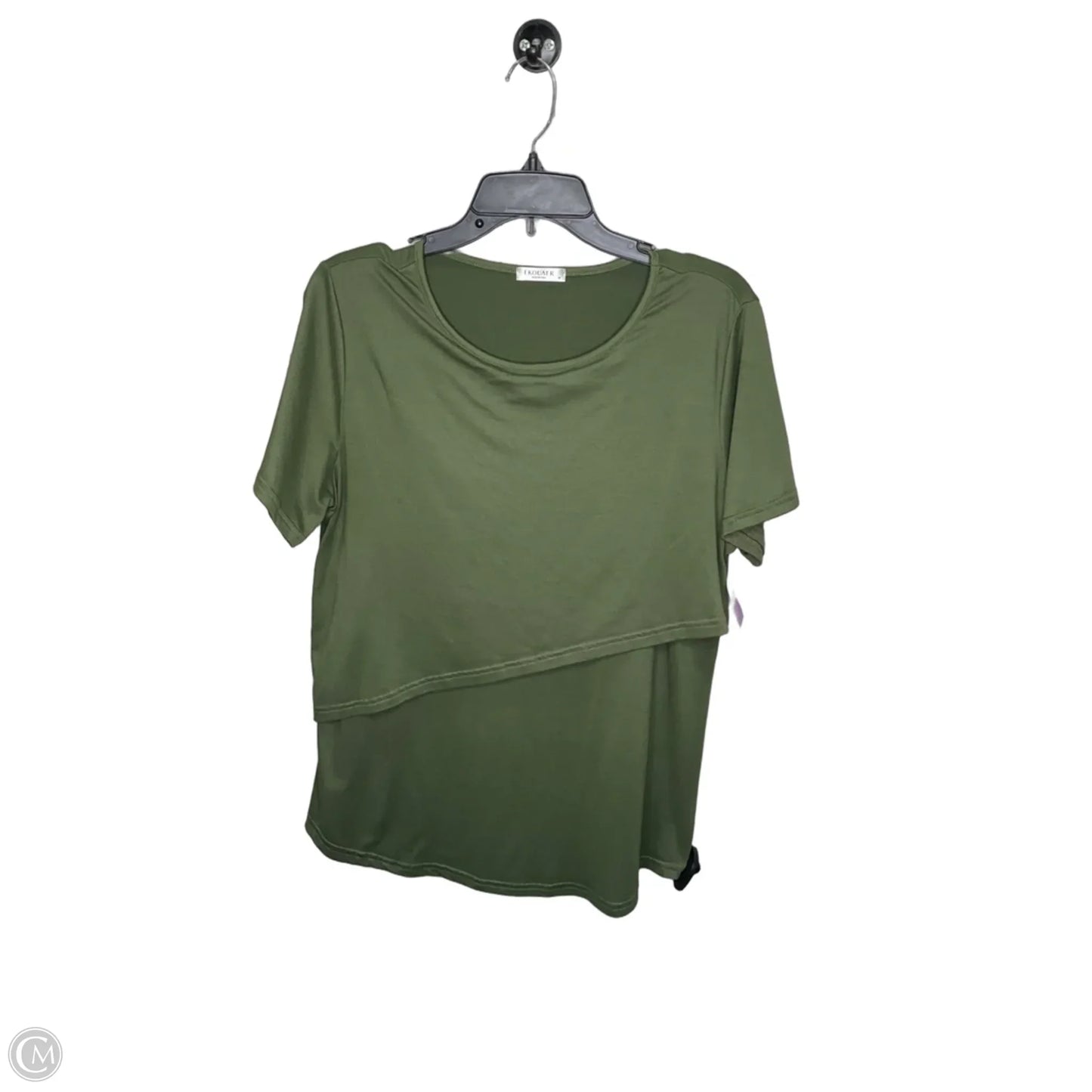 Top Short Sleeve By Ekouaer In Green, Size: M
