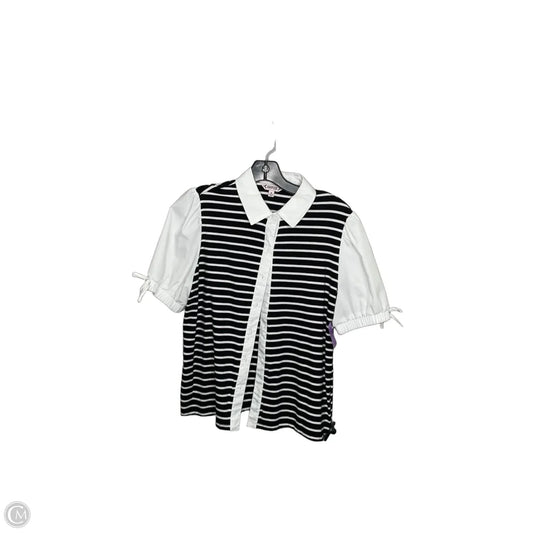 Top Short Sleeve By Nanette By Nanette Lepore In Striped Pattern, Size: M