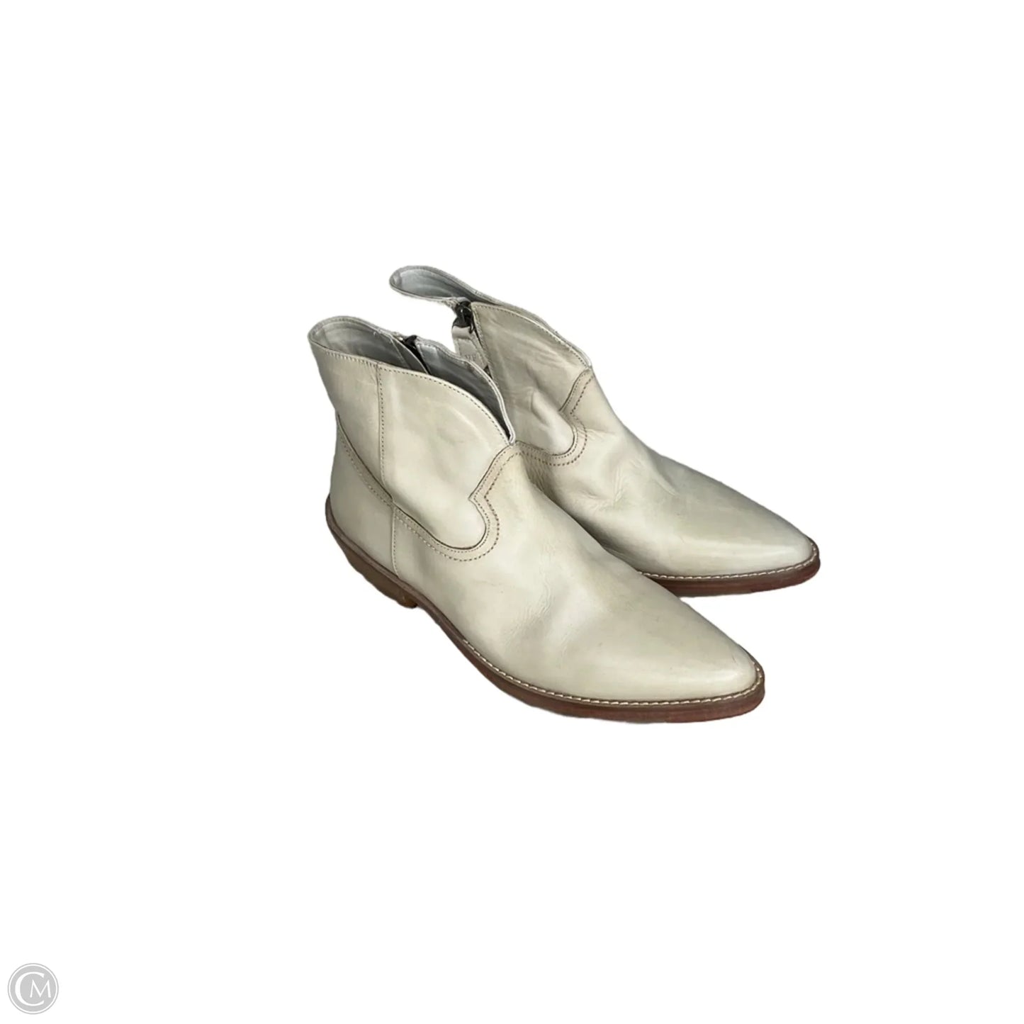 Boots Western By Clothes Mentor In Cream, Size: 7.5
