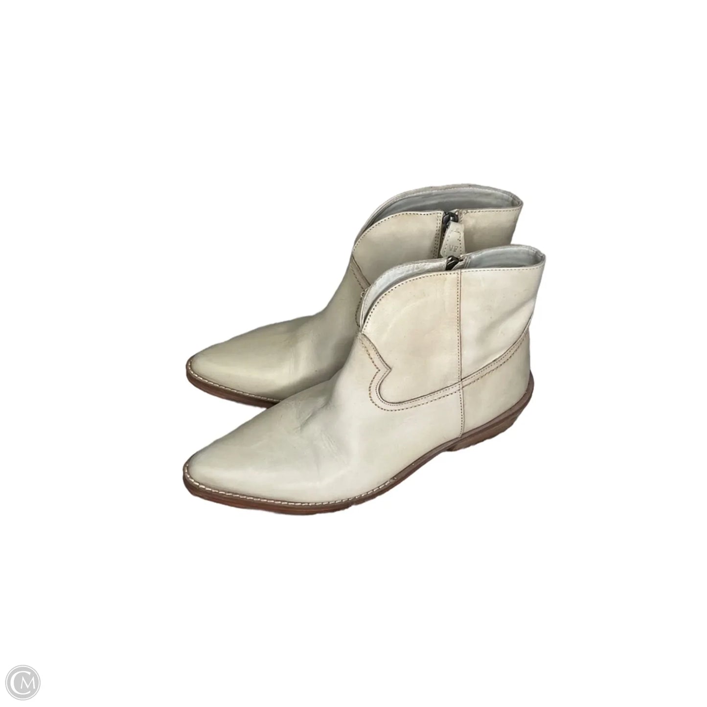 Boots Western By Clothes Mentor In Cream, Size: 7.5