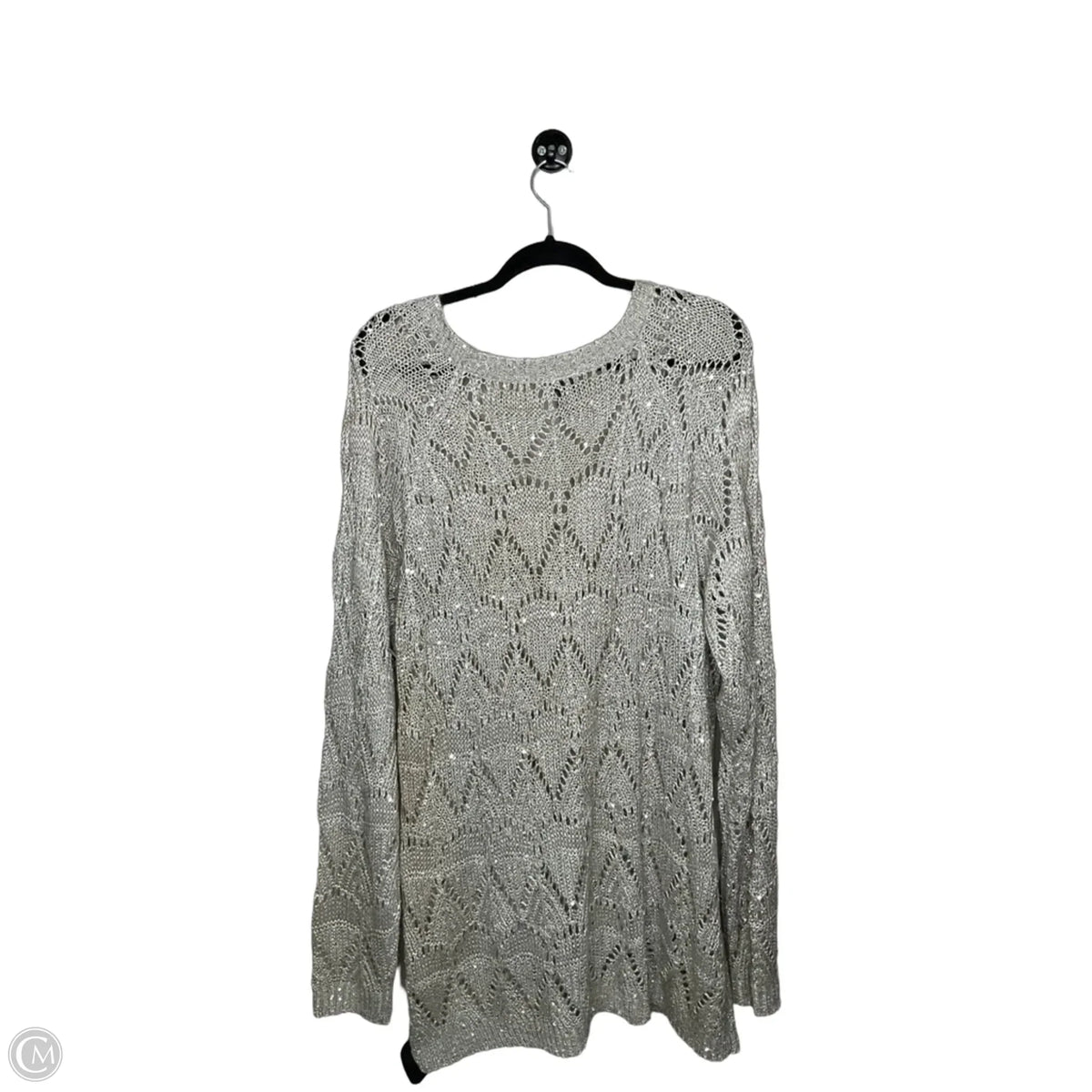 Sweater By Maurices In Silver, Size: 3x