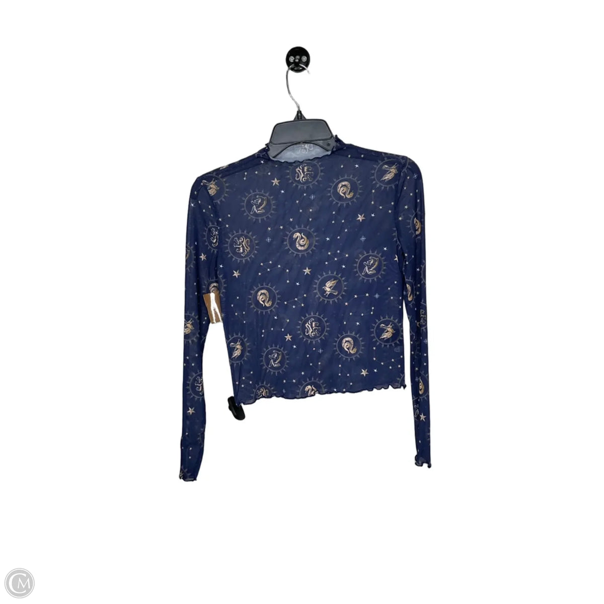 Top Long Sleeve Basic By Clothes Mentor In Navy, Size: Osfm