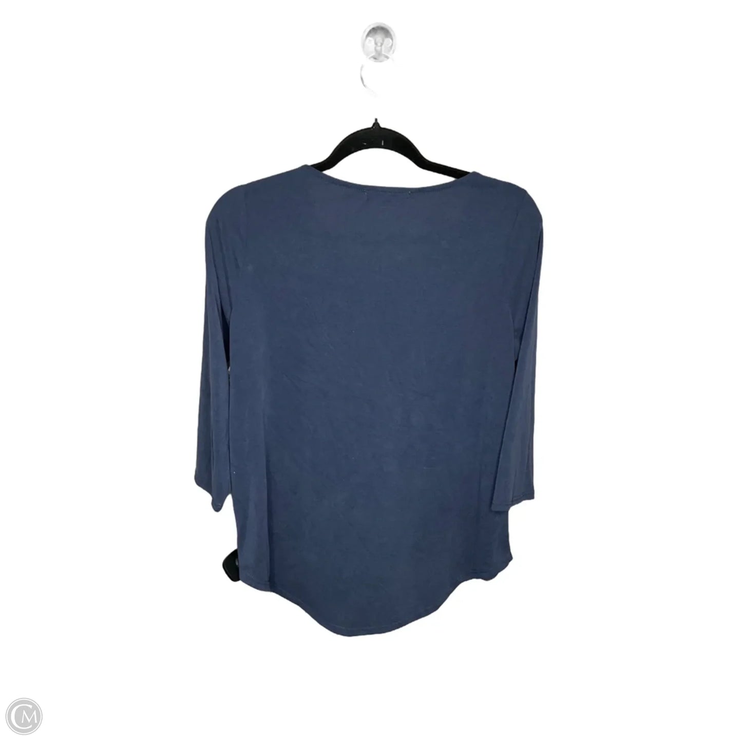 Top Long Sleeve By Green Envelope In Blue, Size: M