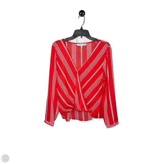 Top Long Sleeve By Cupcakes And Cashmere In Coral, Size: L