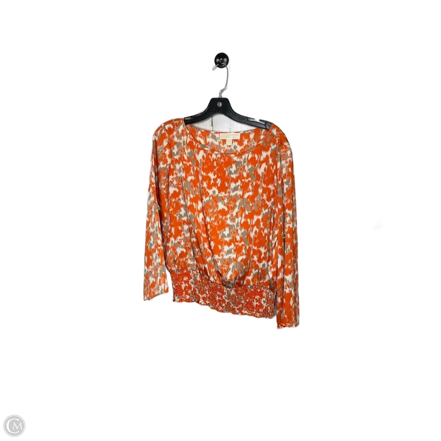 Top Long Sleeve Designer By Michael Kors In Orange, Size: M