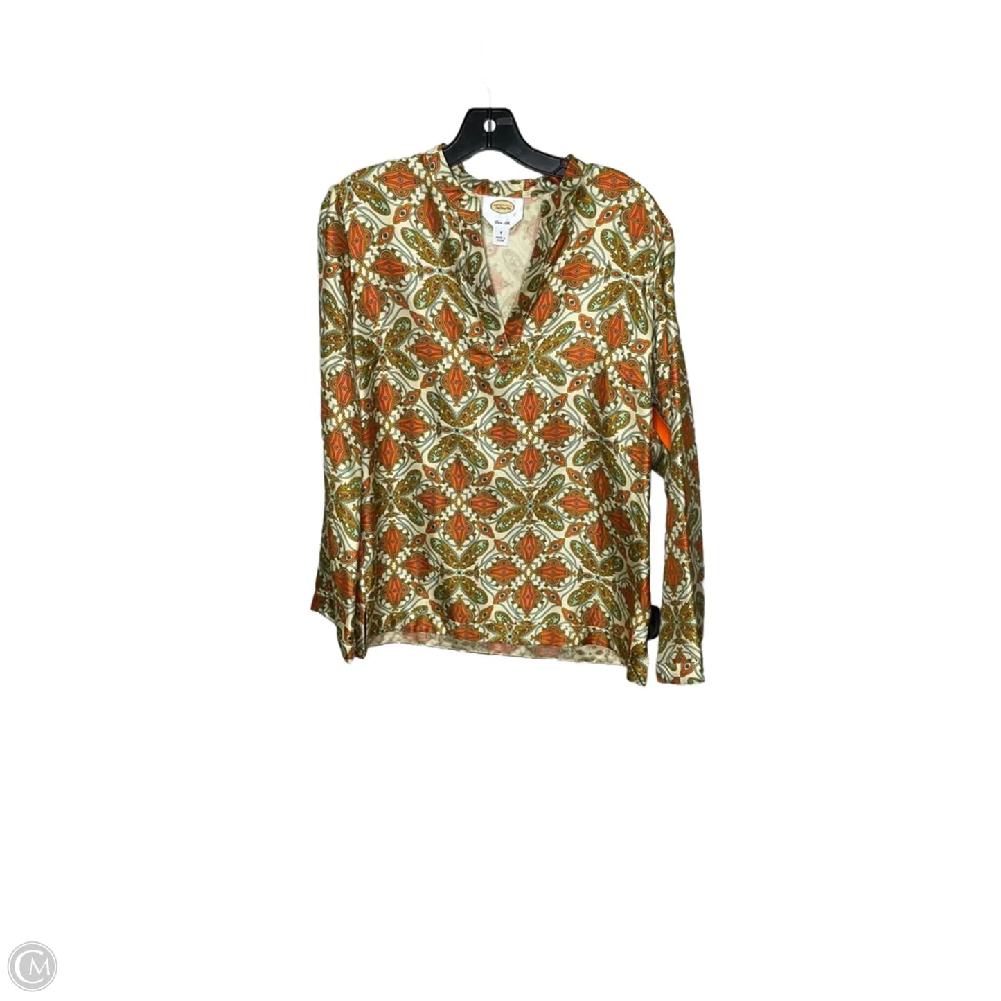 Top Long Sleeve By Talbots In Nautical Print, Size: 8