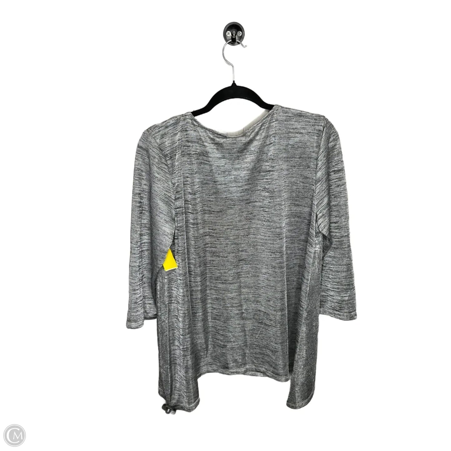 Top Long Sleeve By Ruby Rd In Silver, Size: L