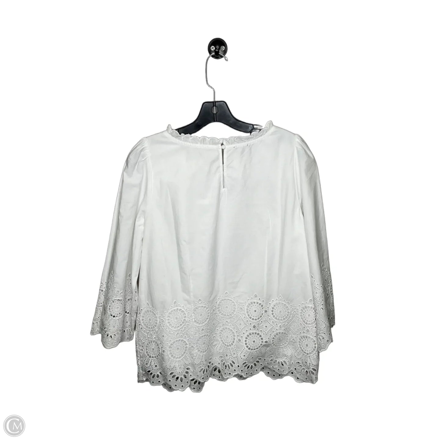 Top 3/4 Sleeve By Talbots In White, Size: M