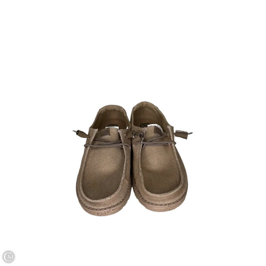 Shoes Flats By Hey Dude In Brown, Size: 8