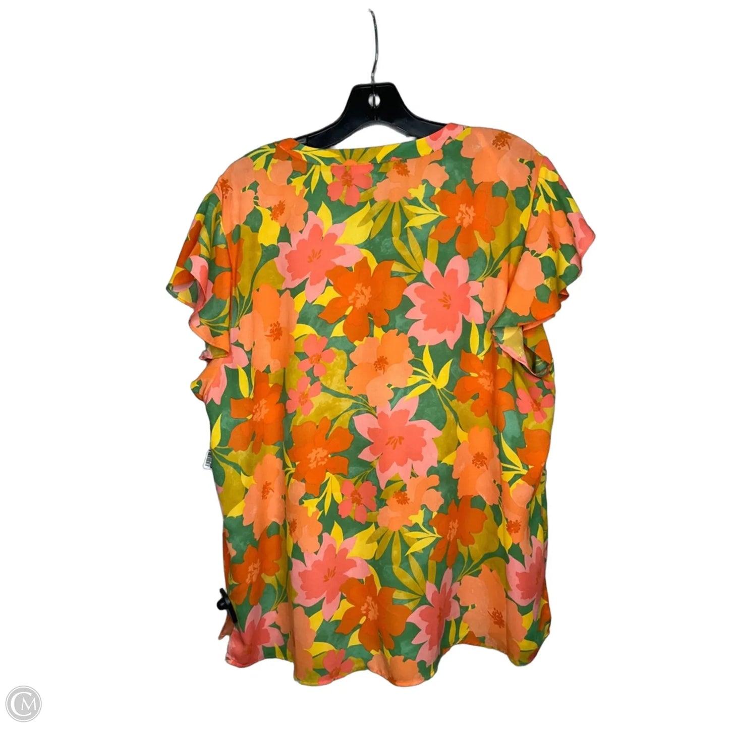 Top Short Sleeve By Dr2 In Floral Print, Size: 2x