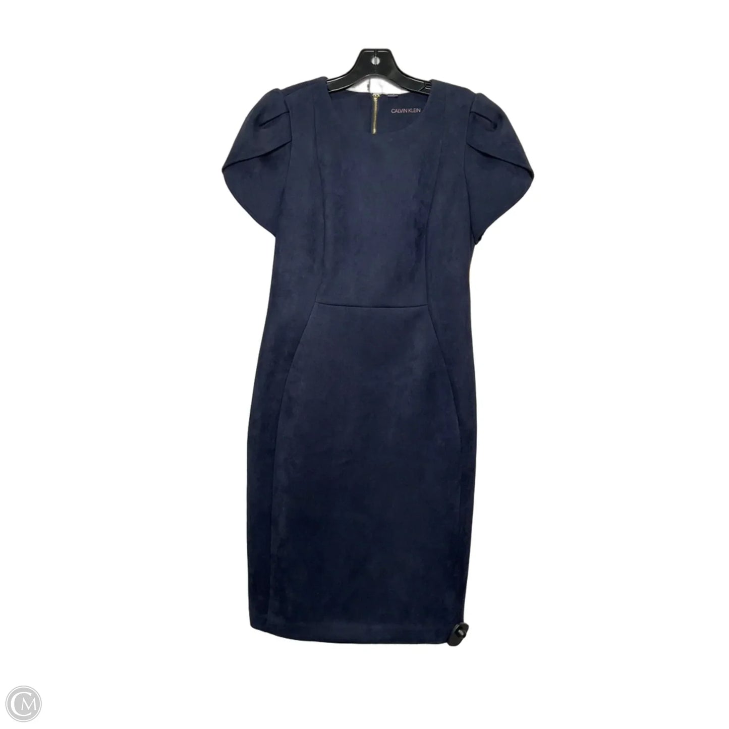 Dress Casual Midi By Calvin Klein In Navy, Size: M