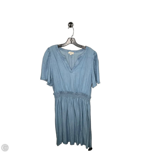 Dress Casual Midi By Loft In Blue, Size: L