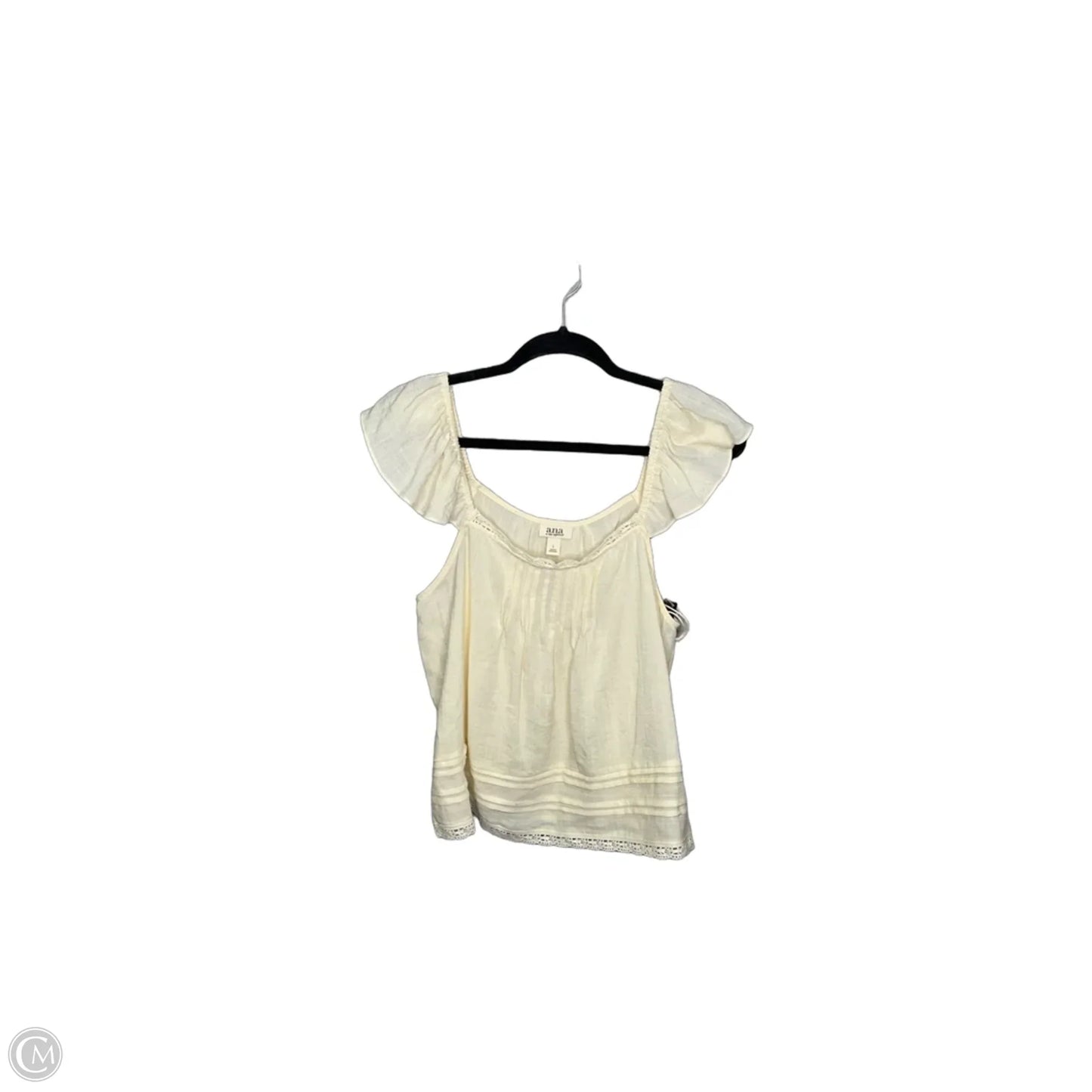 Top Sleeveless By Ana In Yellow, Size: L