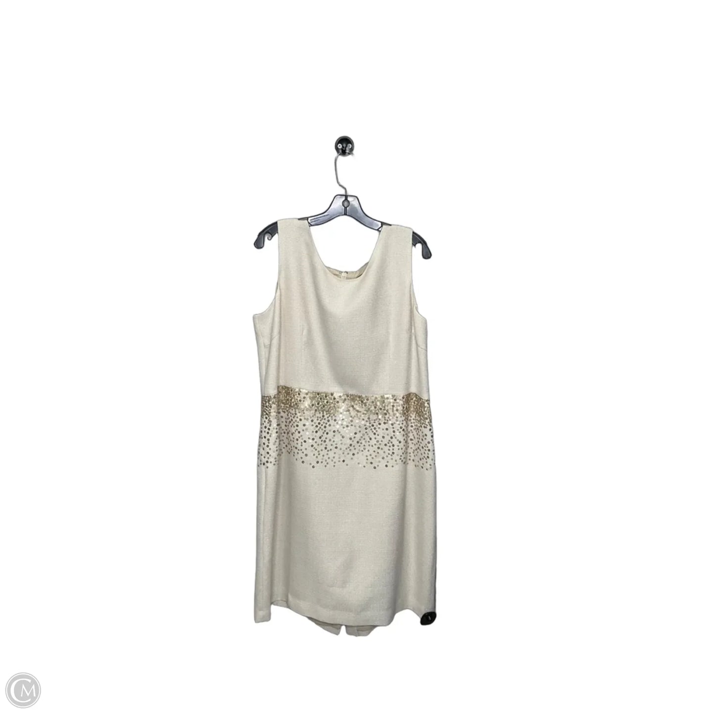Dress Casual Midi By Kasper In Beige, Size: 18