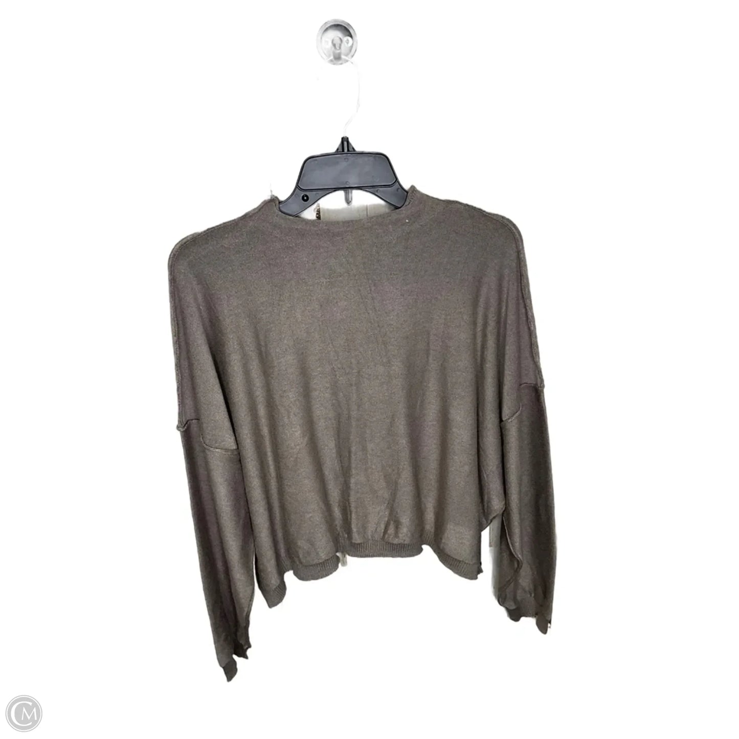 Top Long Sleeve By Miou Muse In Grey, Size: S