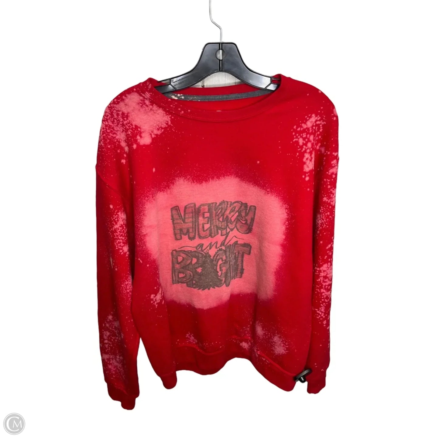 Sweatshirt Crewneck By Athletic Works In Red, Size: M