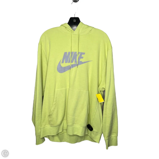 Sweatshirt Hoodie By Nike In Green, Size: L