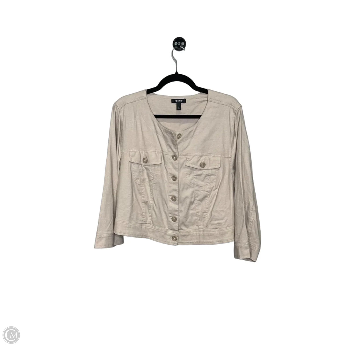 Top Long Sleeve By Torrid In Beige, Size: 2x