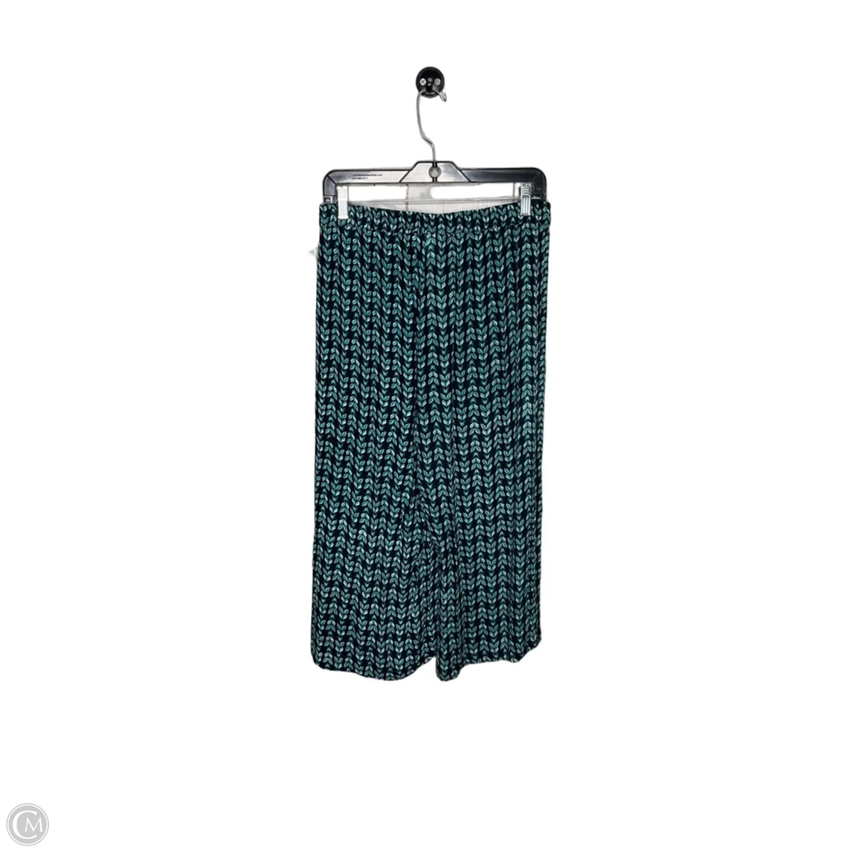 Pants Cropped By Clothes Mentor In Black & Blue, Size: M