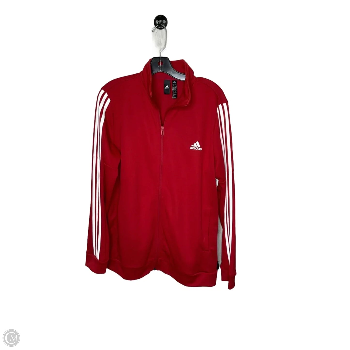 Athletic Jacket By Adidas In Red, Size: Xl