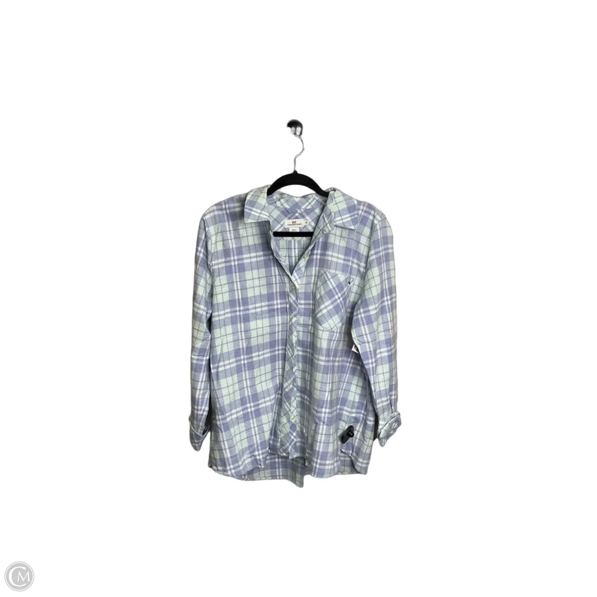 Top Long Sleeve By Vineyard Vines In Blue, Size: 14