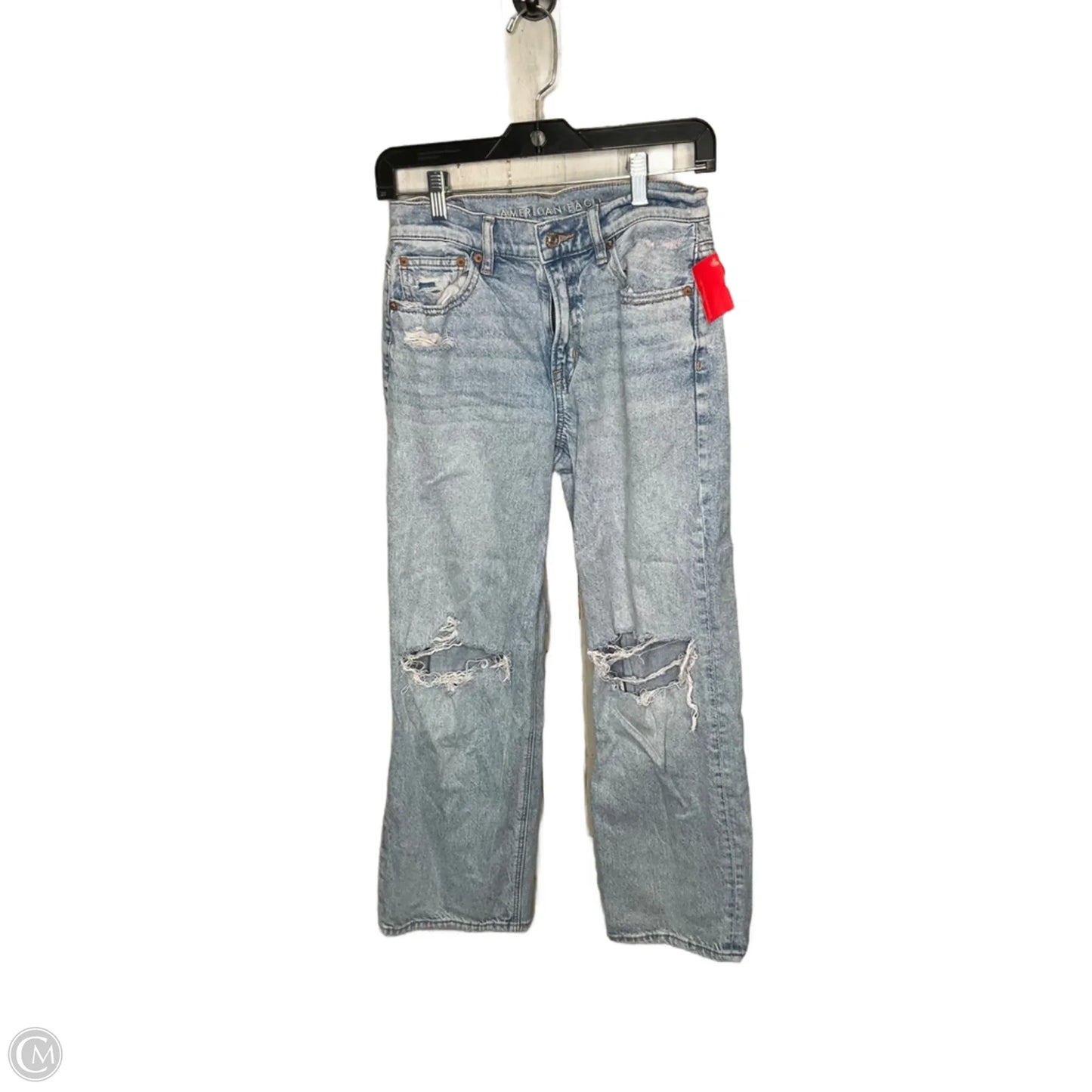 Jeans Straight By American Eagle In Blue, Size: 2