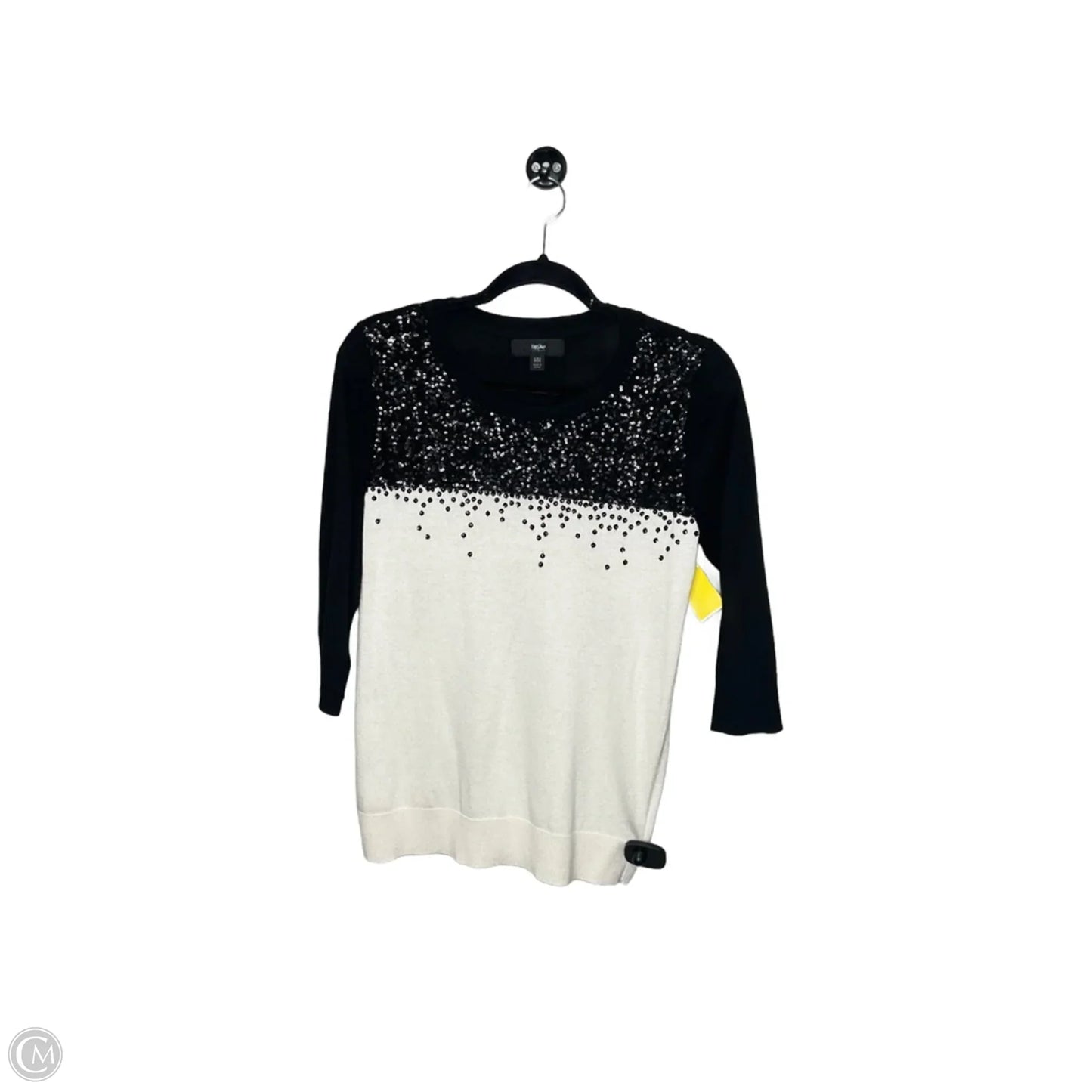 Sweater By Massini In Black & White, Size: M